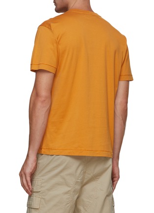 Back View - Click To Enlarge - STONE ISLAND - Chest Logo Patch Cotton T-Shirt
