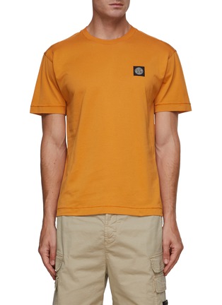 Main View - Click To Enlarge - STONE ISLAND - Chest Logo Patch Cotton T-Shirt