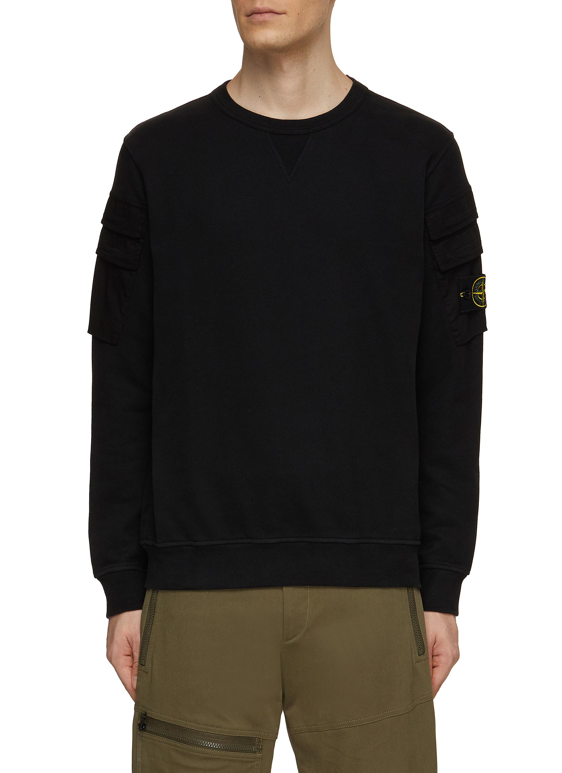 STONE ISLAND Pocket Sleeve Cotton Sweatshirt Smart Closet