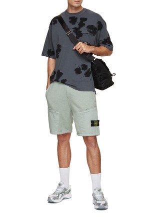 Figure View - Click To Enlarge - STONE ISLAND - Painted Camouflage Cotton T-Shirt