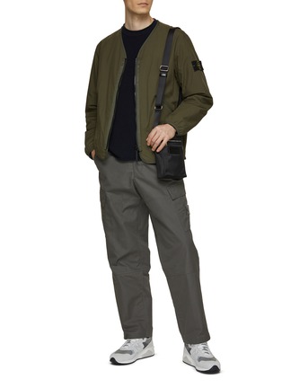 Figure View - Click To Enlarge - STONE ISLAND - V-neckline Zip Up Jacket