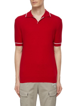 Main View - Click To Enlarge - GOSPHERES - Knitted Polo Shirt