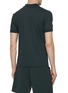 Back View - Click To Enlarge - GOSPHERES - Logo Jacquard Stripe Polo Shirt