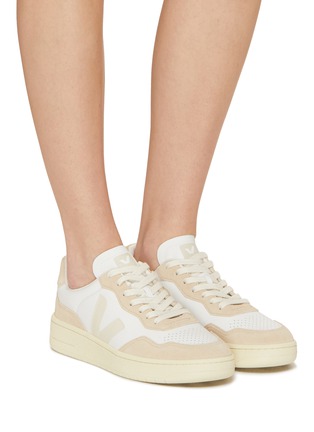 Figure View - Click To Enlarge - VEJA - V-90 Leather Suede Sneakers
