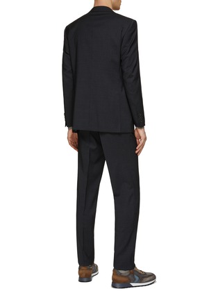 Back View - Click To Enlarge - CANALI - Pinstripe Single Breasted Notch Lapel Suit