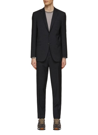 Main View - Click To Enlarge - CANALI - Pinstripe Single Breasted Notch Lapel Suit