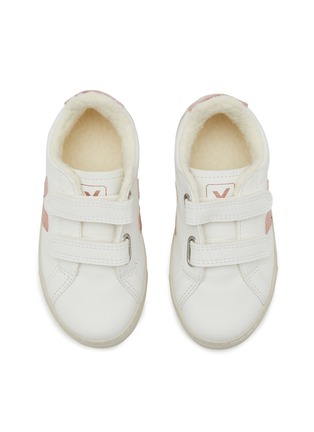 Detail View - Click To Enlarge - VEJA - Esplar Winter Toddlers Shearling Lined Leather Sneakers