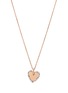 Main View - Click To Enlarge - SUZANNE KALAN - Golden Diamond 18K Rose Gold Mini Heart Pendant Necklace