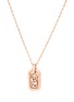 Detail View - Click To Enlarge - SUZANNE KALAN - Classic  Diamond 18K Rose Gold Mini Dog Tag Pendant Necklace — 16"/18"