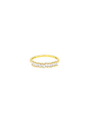 Main View - Click To Enlarge - SUZANNE KALAN - Classic Diamond 18K Gold Mini Stacker Band — Size 6