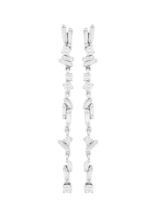 Main View - Click To Enlarge - SUZANNE KALAN - Classic  Sparkler Diamond 18K White Gold Drop Earrings