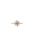 SUZANNE KALAN Classic Diamond 18K Rose Gold Spark Ring — Size 6
