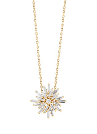 Main View - Click To Enlarge - SUZANNE KALAN - Diamond 18K Gold Snowflake Pendant Necklace — 16"/18"