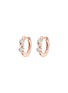 Main View - Click To Enlarge - SUZANNE KALAN - Princess Diamond 18K Rose Gold Earrings