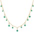 Main View - Click To Enlarge - SUZANNE KALAN - Bold Diamond Emerald 18K Gold Cascade Necklace — 16"/18"