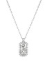 Main View - Click To Enlarge - SUZANNE KALAN - Classic  Diamond 18K White Gold Mini Dog Tag Pendant Necklace  — 16"/18"