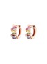 Main View - Click To Enlarge - SUZANNE KALAN - Frenzy Diamond Pastel Sapphire 18K Rose Gold Earrings