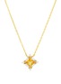 Main View - Click To Enlarge - SUZANNE KALAN - Princess Midi Diamond Yellow Sapphire 18K Gold Pendant Necklace — 16"/18"