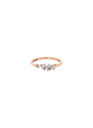 Main View - Click To Enlarge - SUZANNE KALAN - Frenzy Diamond 18K Rose Gold Ring — Size 6