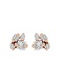 Main View - Click To Enlarge - SUZANNE KALAN - Princess Diamond 18K Rose Gold Stud Earrings