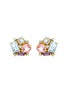 Main View - Click To Enlarge - SUZANNE KALAN - Amalfi Pastel Blossom Diamond Gemstones 14K Gold Stud Earrings