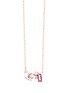 Main View - Click To Enlarge - SUZANNE KALAN - Amalfi Mini Burst Pink Ombre Diamond Gemstone 14K Rose Gold Pendant Necklace — 16"/18"
