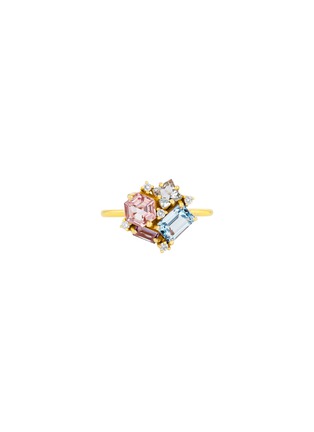 Main View - Click To Enlarge - SUZANNE KALAN - Amalfi Pastel Blossom Diamond Gemstones 14K Gold Ring — Size 6.5