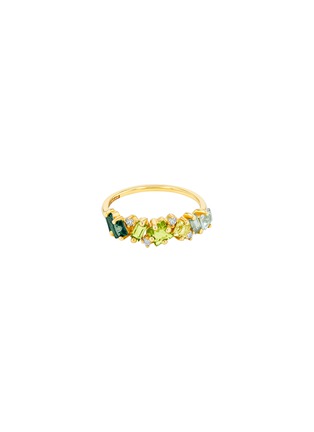 Main View - Click To Enlarge - SUZANNE KALAN - Nadima Diamond Gemstone 14K Gold Green Ombre Ring