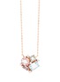 Main View - Click To Enlarge - SUZANNE KALAN - Amalfi Pastel Blossom Diamond Gemstones 14K Rose Gold Pendant Necklace — 16"/18"