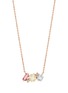 Main View - Click To Enlarge - SUZANNE KALAN - Nadima Diamond 18K Rose Gold Pastel Mini Bar Necklace — 16"/18"