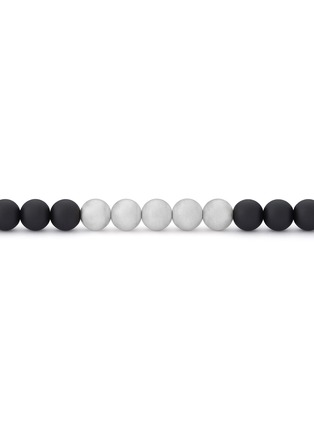Detail View - Click To Enlarge - LE GRAMME - 31g Black Brushed Ceramic Sterling Silver Beads Bracelet