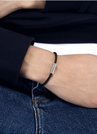 Figure View - Click To Enlarge - LE GRAMME - 7G Polished Sterling Silver Nato Cable Bracelet