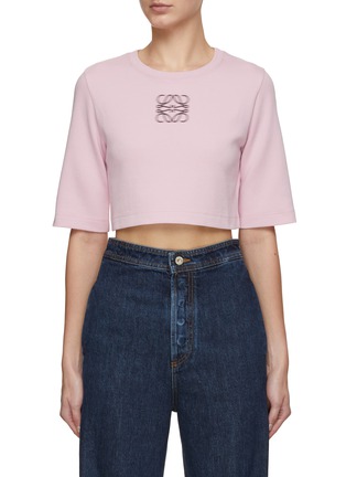 Main View - Click To Enlarge - LOEWE - Anagram Cropped T-Shirt