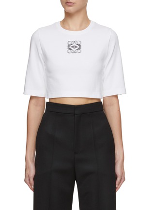 Main View - Click To Enlarge - LOEWE - Anagram Cropped T-Shirt