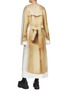 Back View - Click To Enlarge - LOEWE - Blurred Coat Print Silk Dress