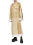 Figure View - Click To Enlarge - LOEWE - Blurred Coat Print Silk Dress