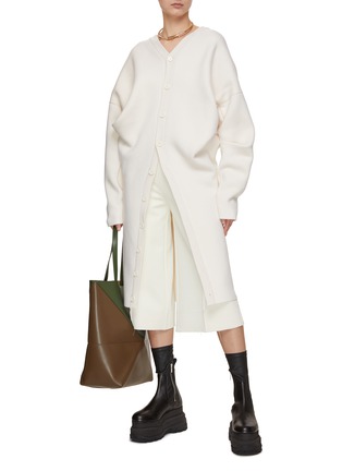 Figure View - Click To Enlarge - LOEWE - Draped Long Coat