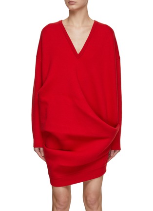 Main View - Click To Enlarge - LOEWE - Draped Short Dress