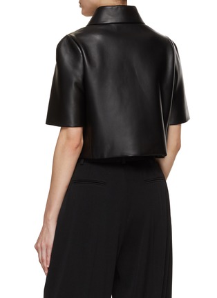 Back View - Click To Enlarge - LOEWE - Leather Cropped Shirt