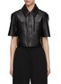 Main View - Click To Enlarge - LOEWE - Leather Cropped Shirt