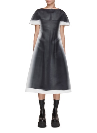 Main View - Click To Enlarge - LOEWE - Blurred Print Silk Dress