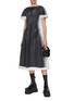 Figure View - Click To Enlarge - LOEWE - Blurred Print Silk Dress
