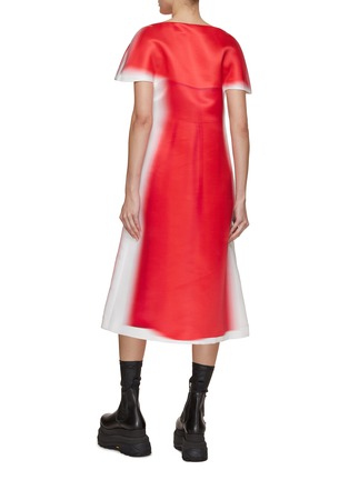 Back View - Click To Enlarge - LOEWE - Blurred Print Silk Dress