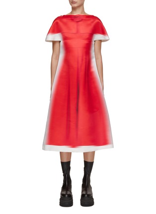 LOEWE | Blurred Print Silk Dress