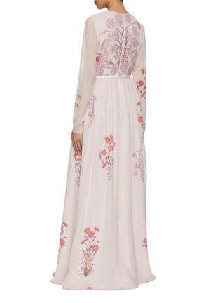 Back View - Click To Enlarge - GIAMBATTISTA VALLI - Floral Printed Maxi Dress