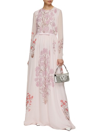 Figure View - Click To Enlarge - GIAMBATTISTA VALLI - Floral Printed Maxi Dress