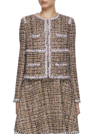 Main View - Click To Enlarge - GIAMBATTISTA VALLI - Lurex Tweed Jacket