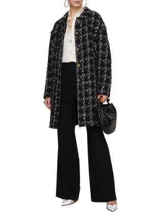 Figure View - Click To Enlarge - GIAMBATTISTA VALLI - Oversize Bouclé Tweed Coat