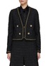 Main View - Click To Enlarge - GIAMBATTISTA VALLI - Zip Up Bouclé Tweed Jacket