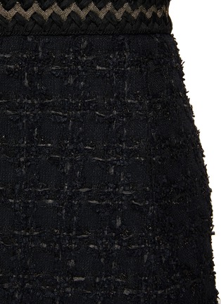  - GIAMBATTISTA VALLI - Front Slit Bouclé Tweed Mini Skirt
